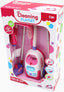 Children’s toy vacuum cleaner with cleaning kit, realistic plastic cleaning tools for kids’ pretend play and role-playing activities.