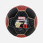 Deadpool metallic size 5 football with red and black design, featuring Deadpool character artwork on a shiny surface.