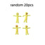 Stretchable yellow figure toy by Creative Lala, showing flexible, vibrant yellow plastic figure with articulated limbs.