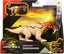 Jurassic World Rebirth Strike Attack dinosaur figure with detailed sculpt and vibrant colors, posed on a display base.
