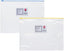 Playzokids Deli A4 PVC zip bag showing clear plastic with zipper closure and labeled compartments for organizing documents.