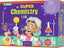 Explore MY SUPER CHEMISTRY LAB toy set with colorful lab equipment and safety gear for kids' science experiments.