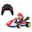 Carrera RC Super Mario Kart with sound, remote-controlled Mario-themed racing car on a track, detailed view of the toy vehicle