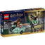 LEGO Harry Potter Hagrid and Harry escaping Privet Drive with detailed mini-figures and iconic scene from the Harry Potter series.