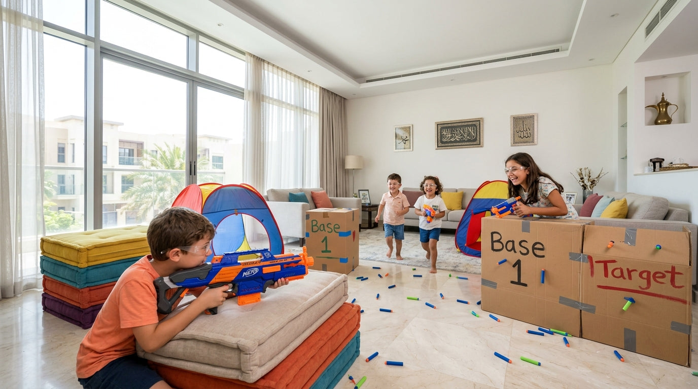 How to Set Up a Fun and Safe Nerf Battle at Home During the UAE Summer