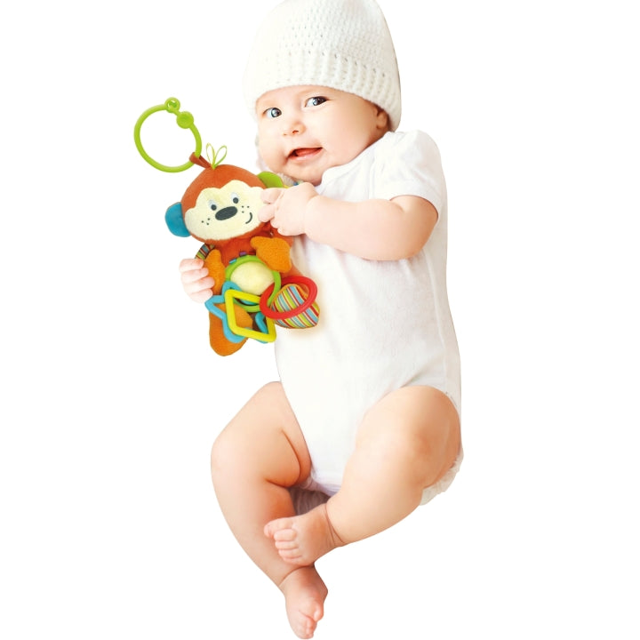 Winfun Cheeky Chimp Rattle with Rings Secondary image