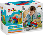 Lego DUPLO Dinosaur Spidey-Rex and Green Goblin playset with LEGO figures and colorful dinosaur and villain characters.