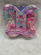 PECOWARE Glitter Cosmetic Set with shimmering makeup products arranged in a colorful display.