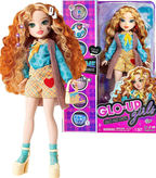 Playzokids GLO UP GIRLS doll with Style Me fashion accessories in rose color, featuring fashionable outfits and accessories.