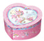 Close-up of PECOWARE heart-shaped music jewelry box with intricate design and a hinged lid, showcasing its elegant craftsmanship.