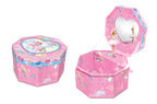 PECOWARE octagonal music jewelry box with intricate detailing and a hinged lid, perfect for storing jewelry and keepsakes.