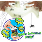 JARU Flarp with Spiders putty toy, flexible and squishy slime with small spider figures for creative play