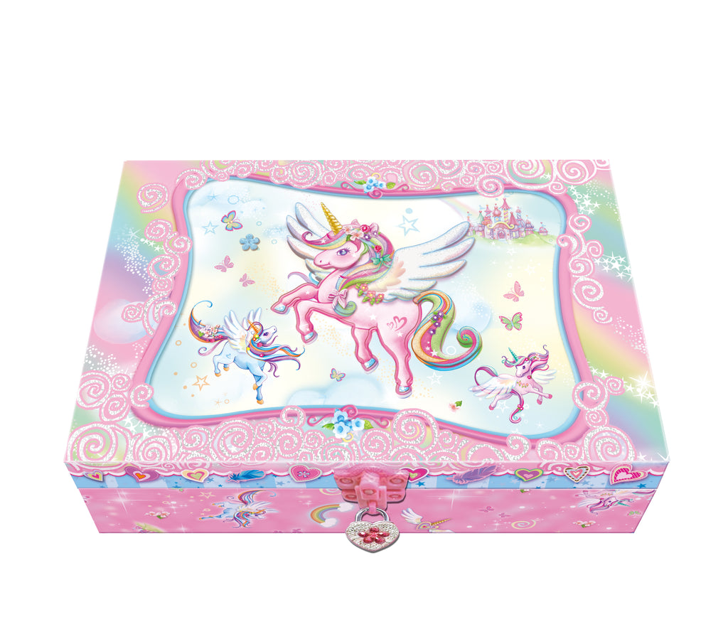 Closed PECOWARE Pecoware One Tier Trinket Box with a decorative floral design and gold accents on a white background.