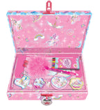 Open PECOWARE Pecoware one-tier trinket box with a decorative design and hinged lid, perfect for jewelry and small accessories.