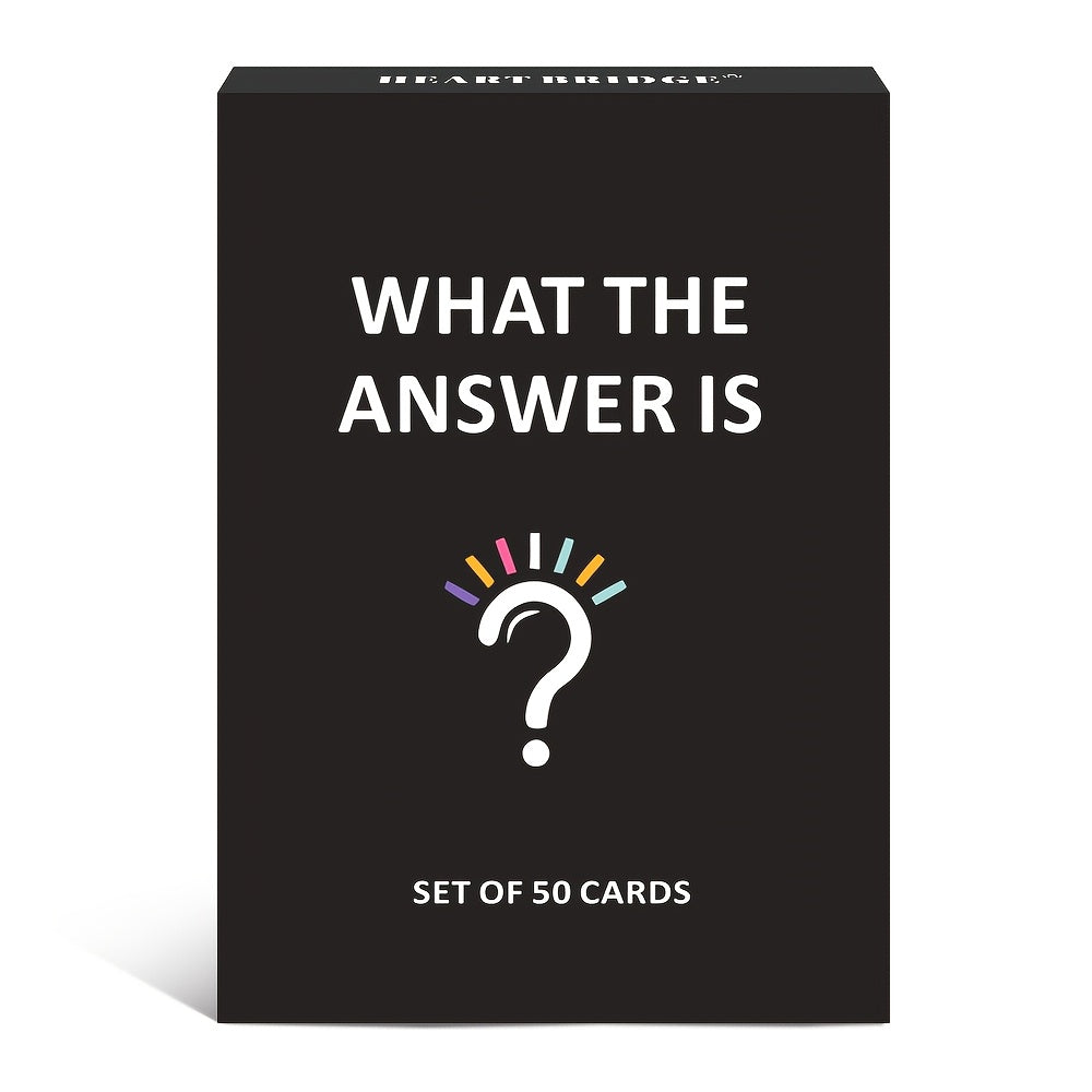 Set of 50 SMILE TALK "What is the Answer?" question cards, colorful educational game for kids and classroom activities. Main image