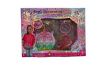 PECOWARE Pecoware Popit decorative bag and headwear suit with colorful popit design, casual fashion accessory set.