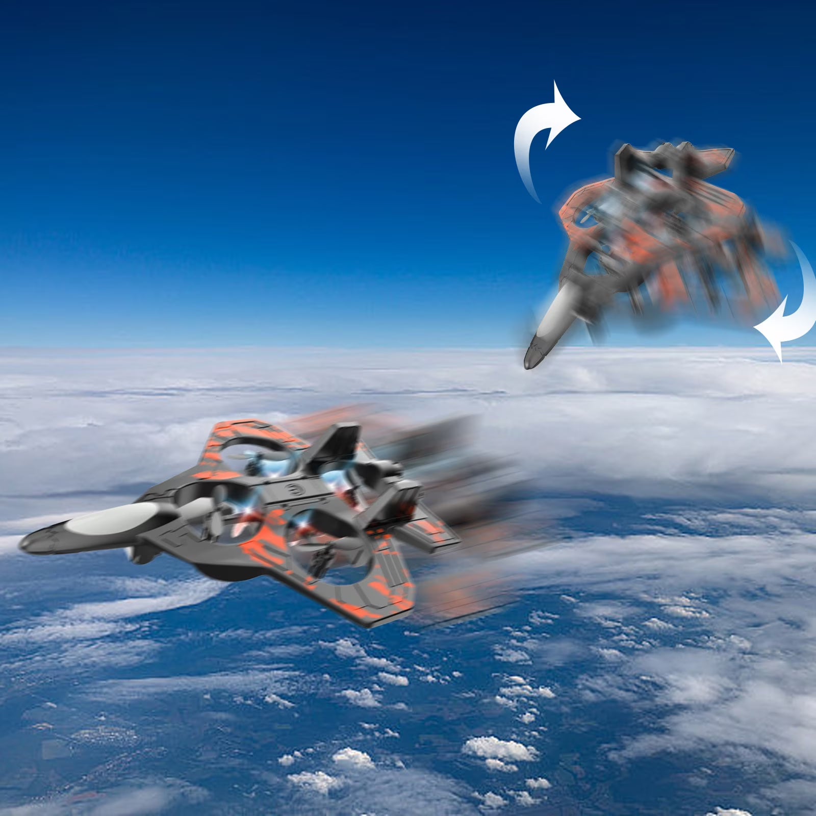 Remote Controlled Airplane 2.4GHz Quadcopter Fighter Toy Plane Secondary image