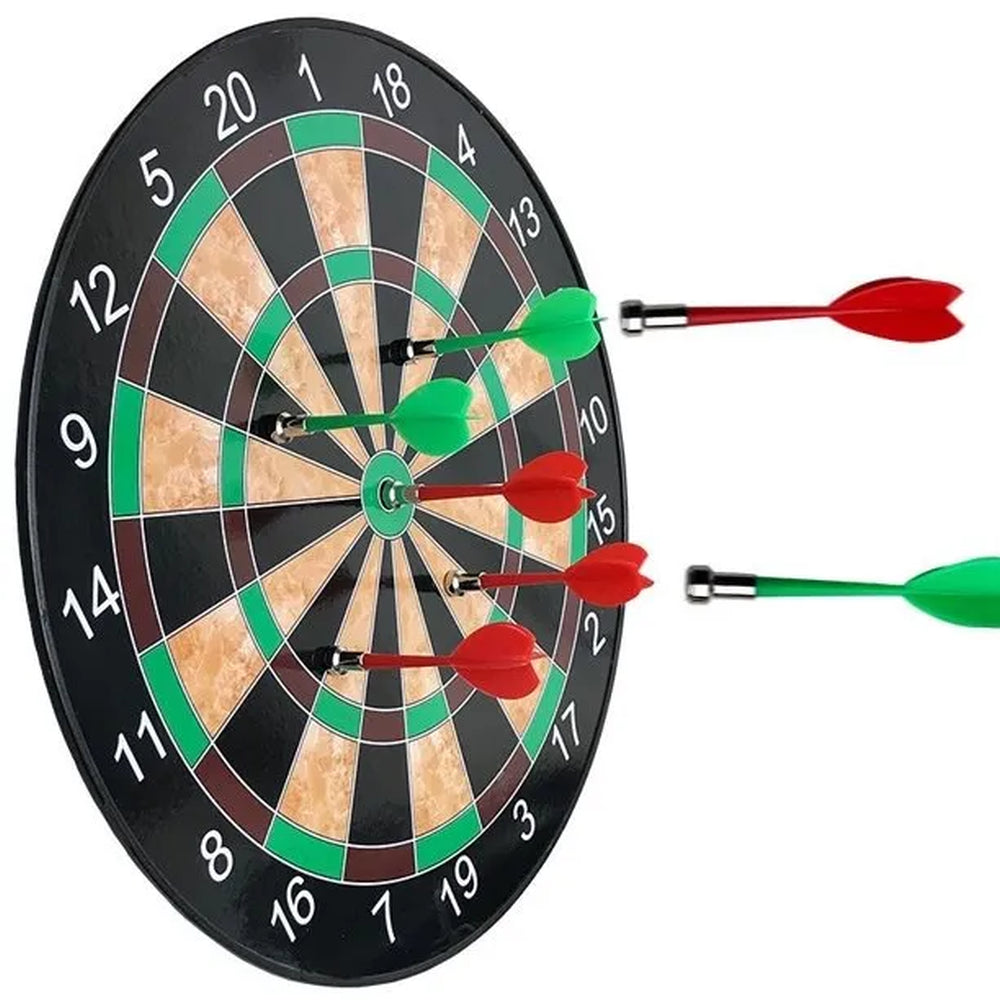Playzokids magnetic safety dartboard, 45cm wide, with colorful magnetic darts for safe indoor play
