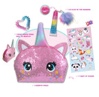 PECOWARE Carry Fancy Beauty Set toy with colorful pretend makeup accessories and a compact carrying case for kids.