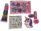 PECOWARE Pecoware Sparkling Cosmetic Set with assorted makeup brushes and tools, neatly arranged in a stylish case.
