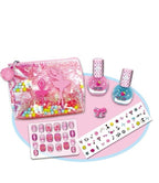 PECOWARE Carry Nail Arts set featuring colorful nail polish bottles and nail art tools arranged on a white surface.