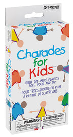 Pressman Charades for Kids game with colorful game cards and pegable box, designed for children’s family fun and acting out clues.
