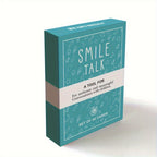 Set of SMILE TALK Parent-Game Cards featuring colorful illustrations and engaging questions for family conversations.