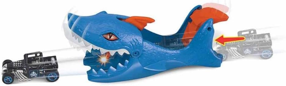 Hot Wheels City Nemesis Launcher Assortment toy set featuring colorful cars and launchers for imaginative racing fun.