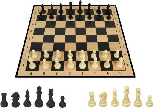 Playzokids Merchant Ambassador Classic Chess Game Set with wooden chess pieces and board, ideal for strategic gameplay.