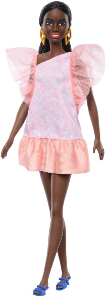 Barbie Fashionistas Doll with Tall Body & Black Hair in Low Ponytail