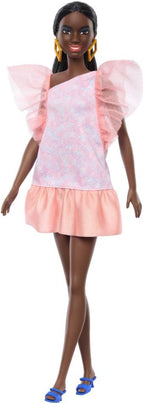 Barbie Fashionistas Doll with Tall Body & Black Hair in Low Ponytail