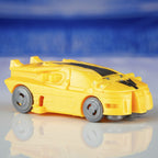 Hasbro Transformers One Cog Changer Bumblebee action figure in robot mode with yellow and black detailing.