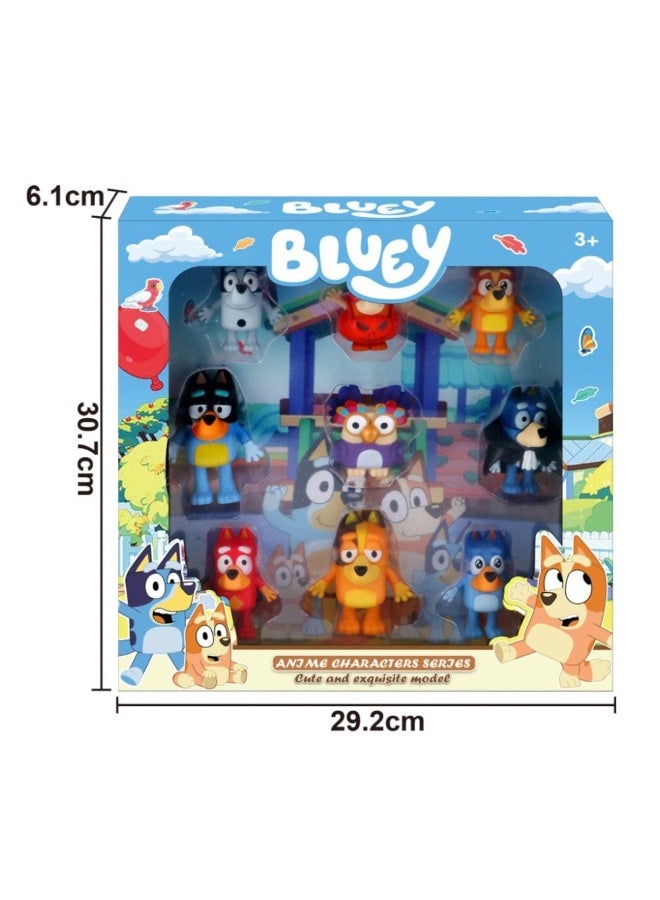 Bluey Character Set – 9 Pieces