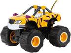 Carrera Blaze and the Monster Machines radio-controlled toy car with vibrant blue and orange design, suitable for kids' play.