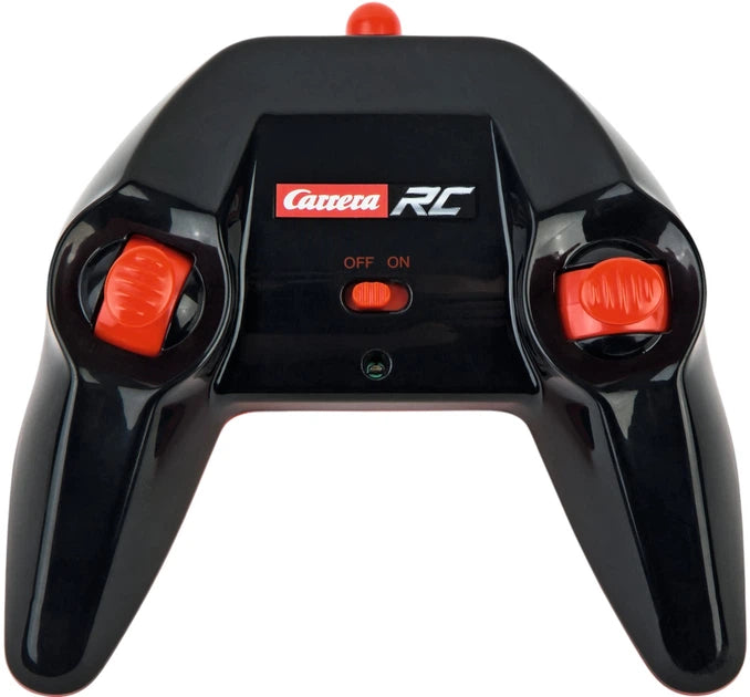 Carrera Blaze radio-controlled toy car featuring vibrant monster truck design and detailed graphics, ideal for kids' play.