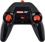 Carrera Blaze radio-controlled toy car featuring vibrant monster truck design and detailed graphics, ideal for kids' play.