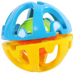 Winfun Easy Grasp Rattle Ball for babies, colorful plastic toy with textured surface and easy-to-hold design for sensory play.