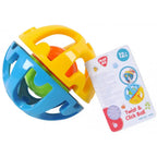 Winfun Easy Grasp Rattle Ball for infants, colorful plastic toy with textured surface and rattling sound for early sensory development.