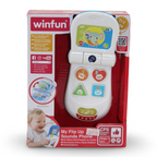 WinFun My Flip Up Sound Phone toy with colorful buttons and flip-up handset, designed for young children.