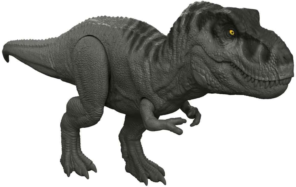 Mattel Jurassic World Tyrannosaurus Rex dinosaur toy figure with detailed sculpt and realistic features. Main image
