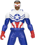 Marvel Captain America Mighty Hero Series action figure by Hasbro, detailed costume with shield and patriotic design.