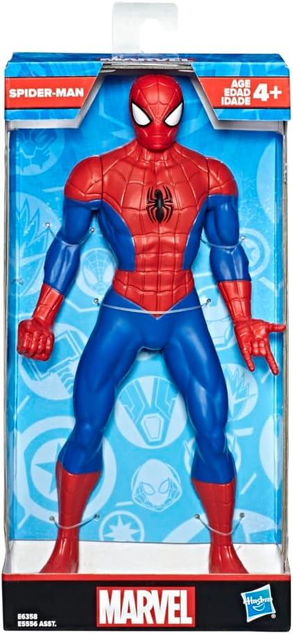 Hasbro Marvel Spider-Man Mighty Hero Series action figure with red and blue costume and web accessories.