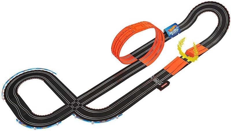 Carrera Hot Wheels 6.4 Race Track Set with colorful race cars and track pieces, perfect for kids' racing fun and imaginative play.
