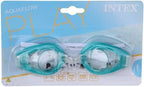 Playzokids Intex 55602 unisex children's purple goggles with adjustable strap and clear lenses for swimming and water fun.