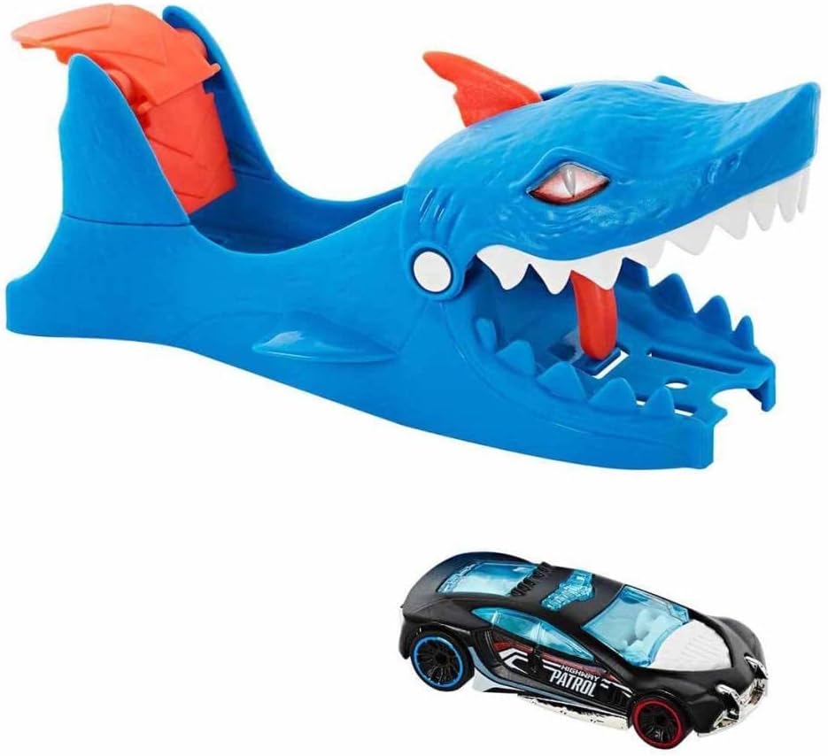 Hot Wheels City Nemesis Launcher assortment by Mattel featuring colorful toy vehicles and launchers for imaginative play
