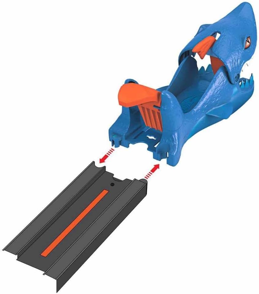 Hot Wheels City Nemesis Launcher assortment toy set by Mattel featuring colorful race track and launcher components