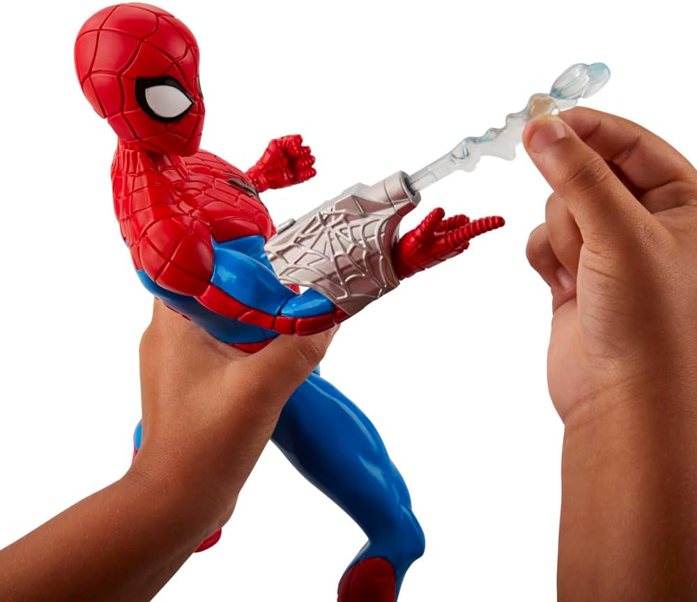 13-inch Marvel Spider-Man kids action figure by Hasbro with detailed costume and dynamic pose, perfect for young superhero fans.
