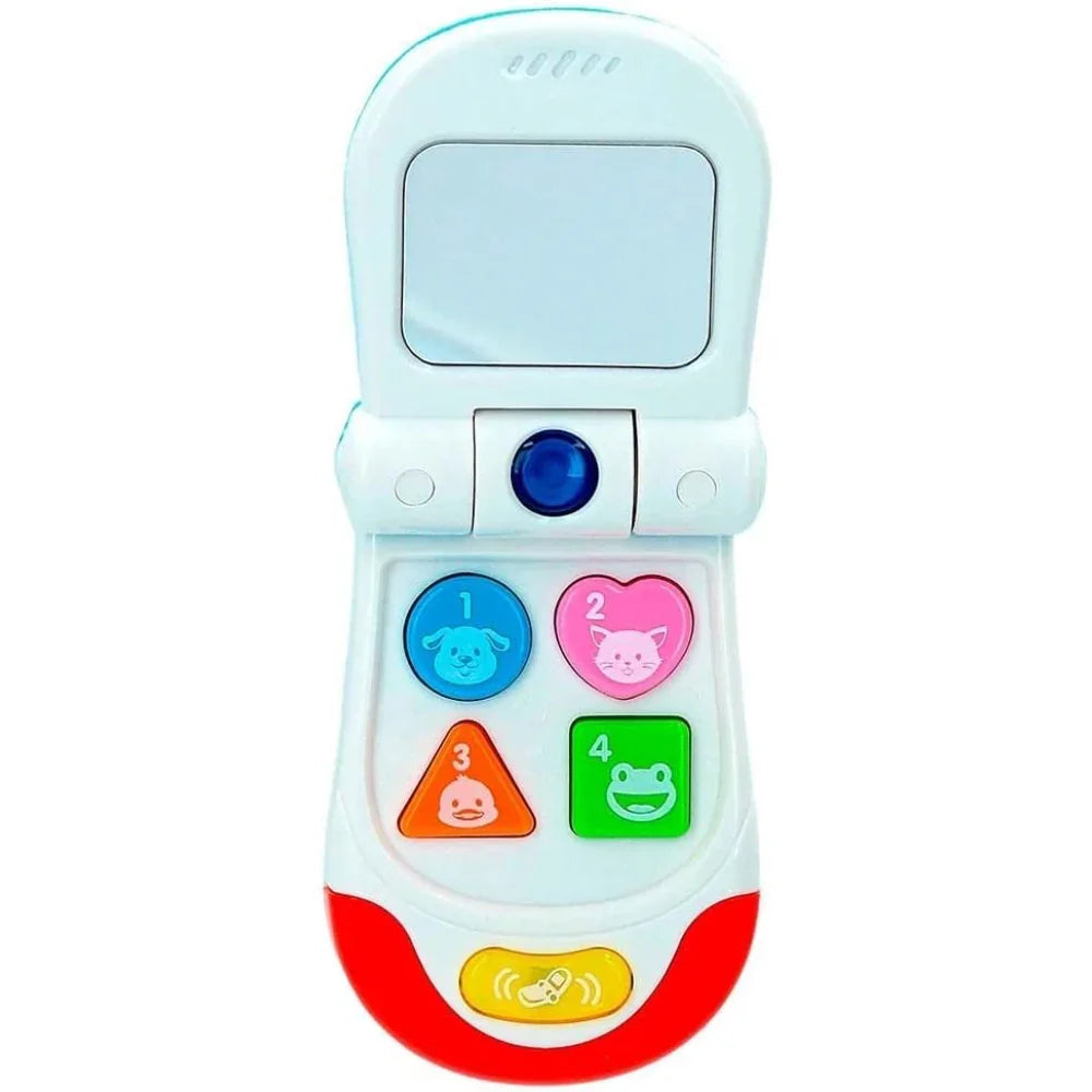 WinFun My Flip Up Sound Phone toy with colorful buttons and flip-up design, designed for young children.
