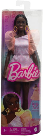 Barbie Fashionistas Doll with Tall Body & Black Hair in Low Ponytail