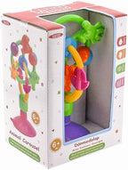 Colorful Tanny Kids animal carousel toy with rotating animals and decorative poles, perfect for children's play and nursery decor.